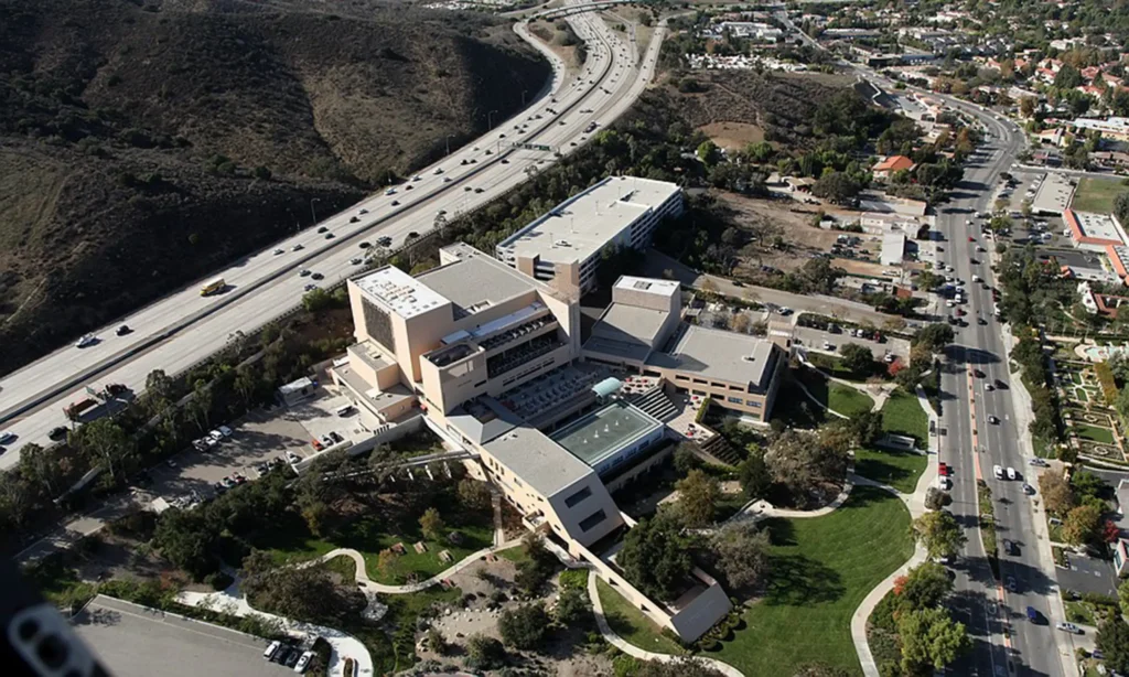 Aerial image of Thousand Oaks Civic Arts Plaza.